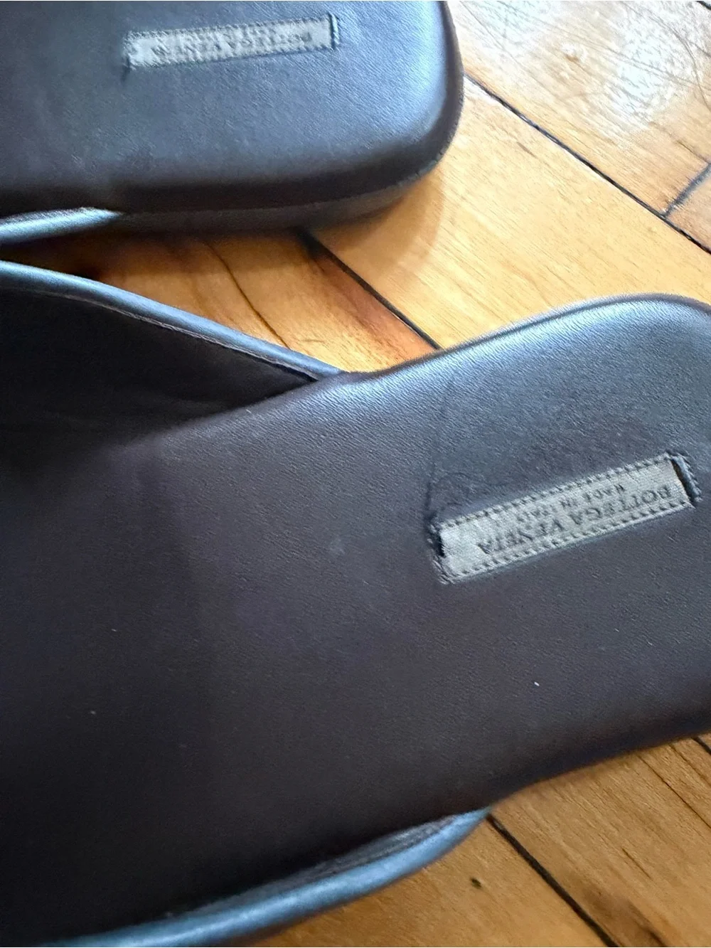 Bottega Veneta Men's Black Woven Leather Slip-On Mule
